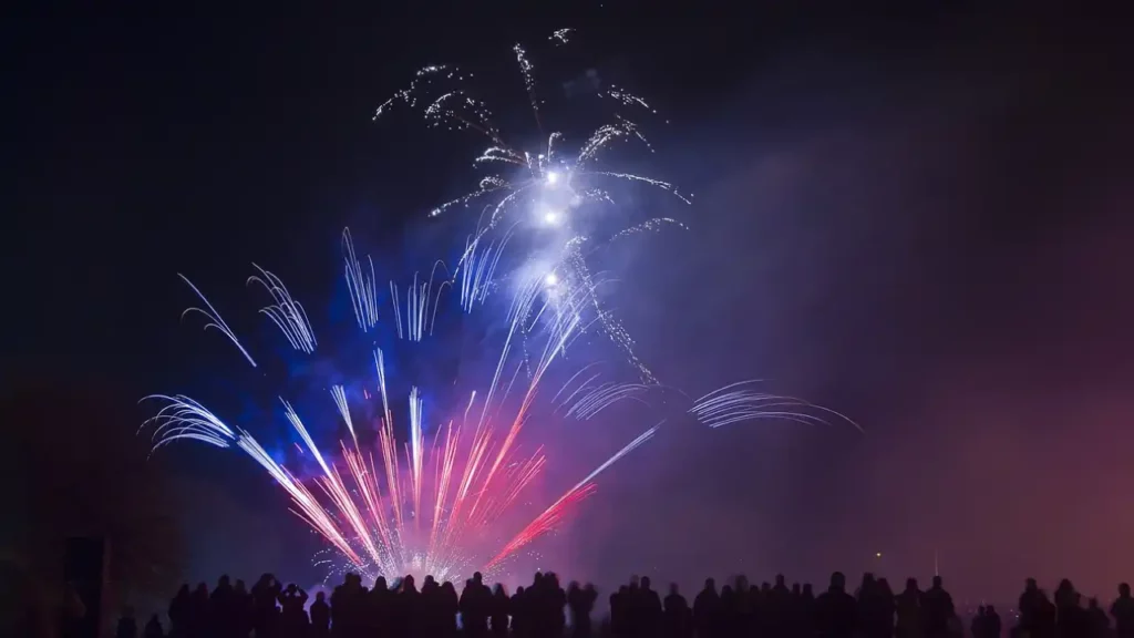 Fogos Artificiais na Festa da Neve em Bariloche